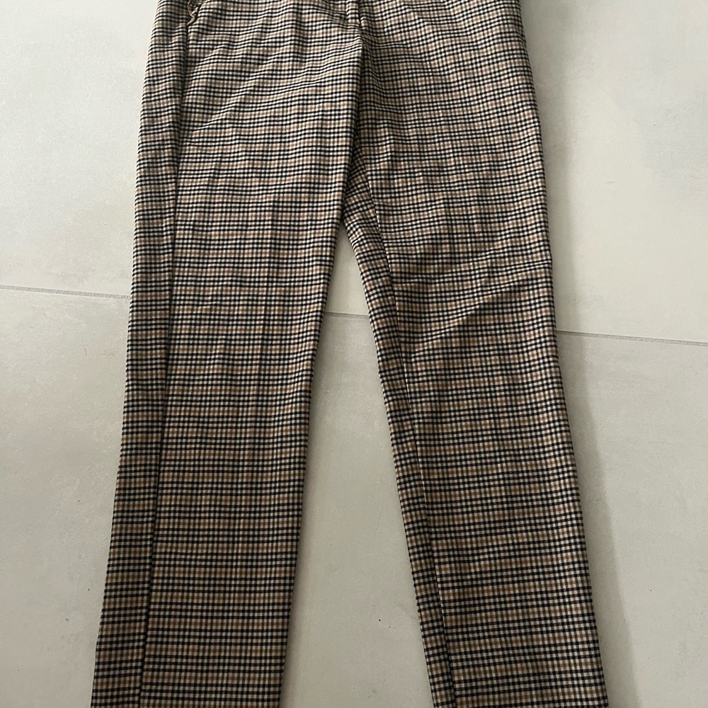 Zara woMen's Tan Checkered Dress Pants